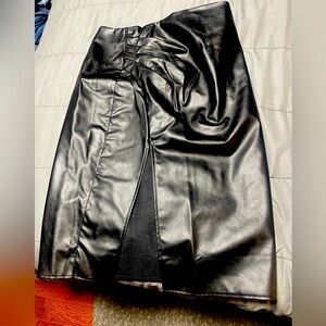 Faux Leather Pencil Skirt